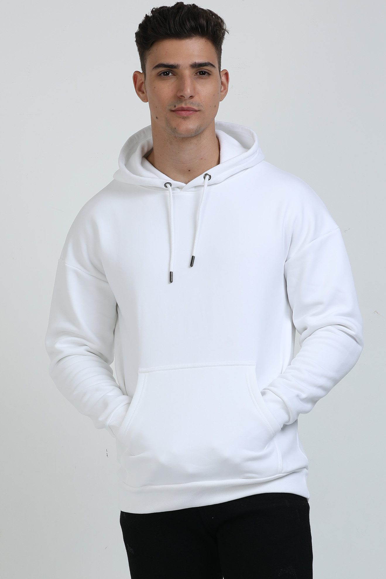 Solid Heavyweight Oversized Hooded Sweatshirt