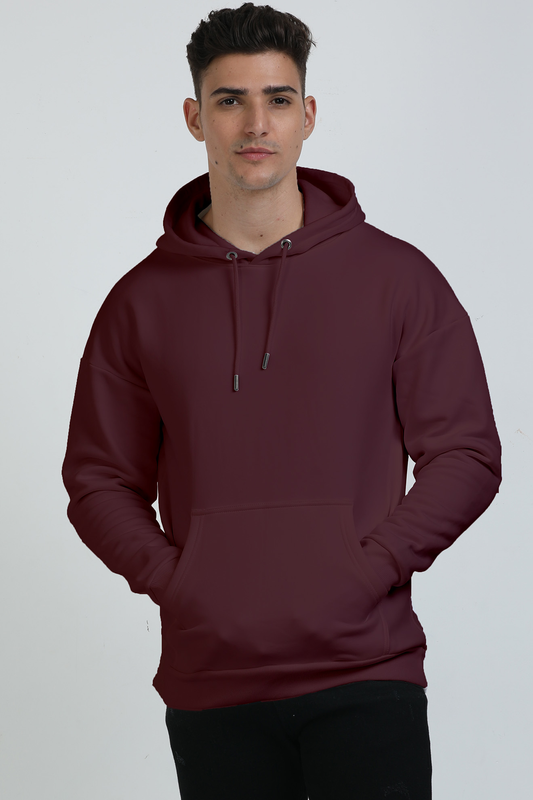 Solid Heavyweight Oversized Hooded Sweatshirt