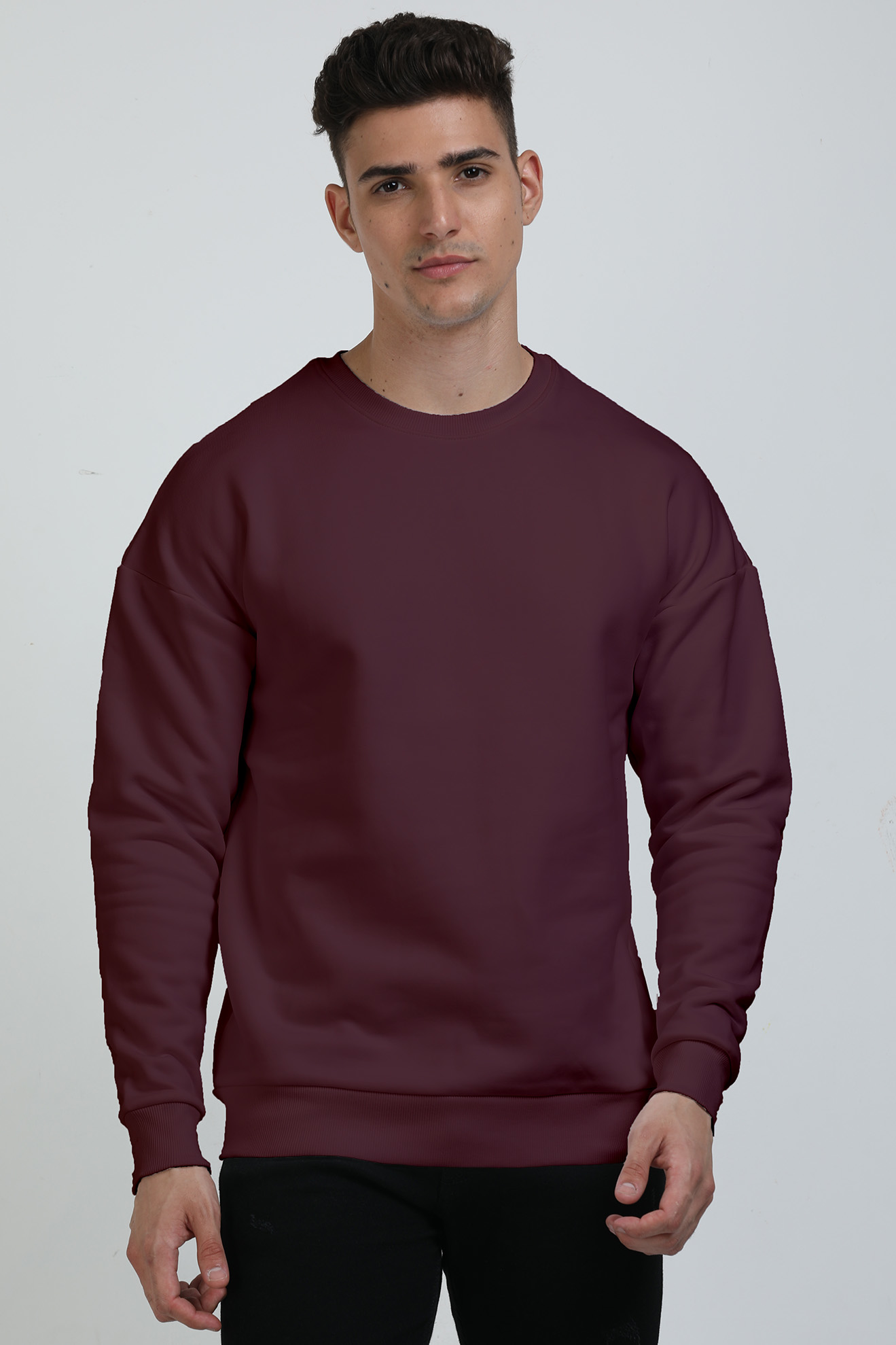 Solid Heavyweight Oversized Sweatshirt