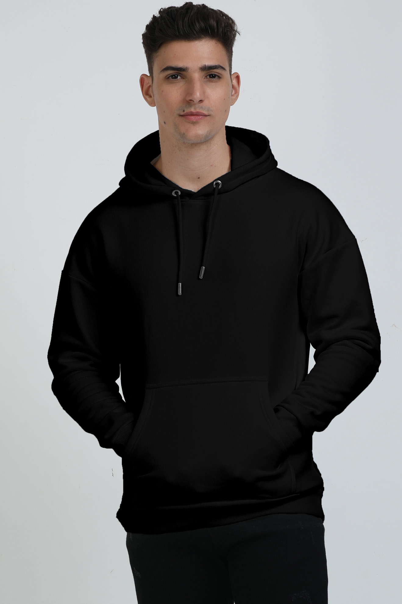 Solid Heavyweight Oversized Hooded Sweatshirt