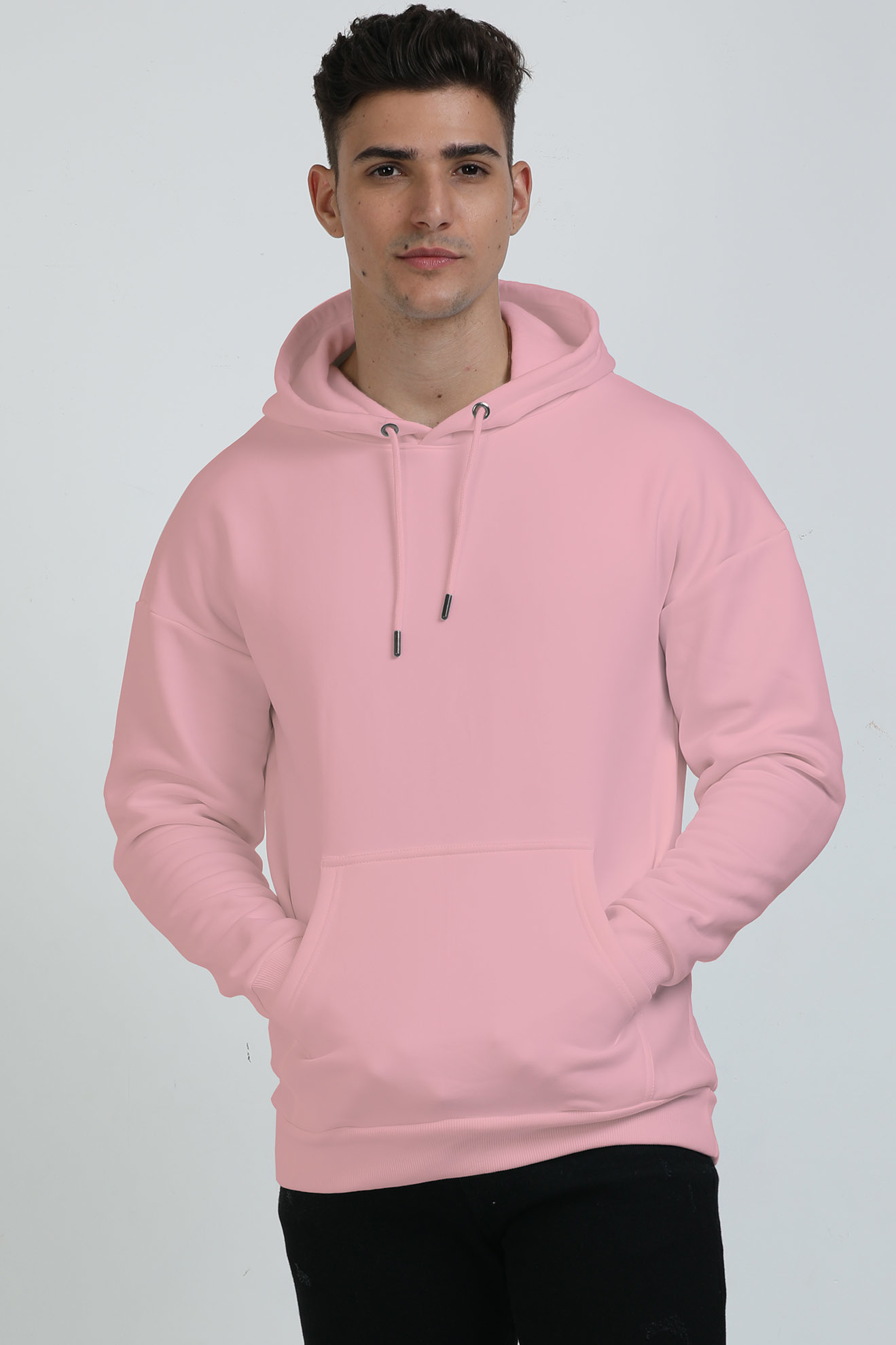 Solid Heavyweight Oversized Hooded Sweatshirt