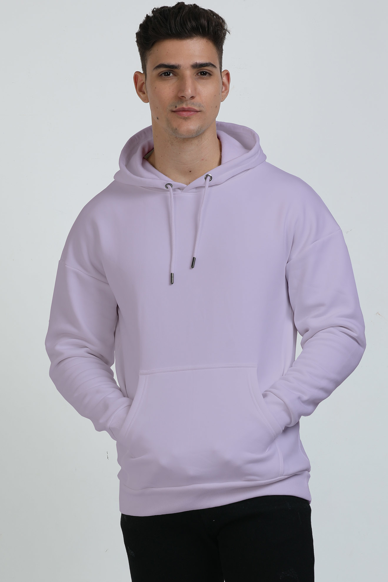 Solid Heavyweight Oversized Hooded Sweatshirt