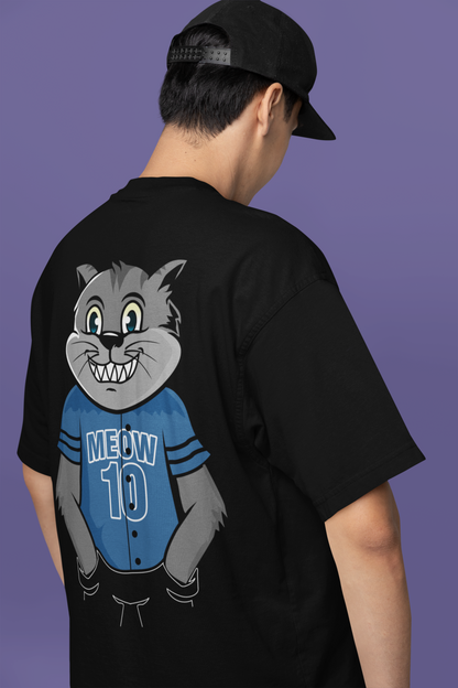 Cool Cat Premium Oversized Printed T-Shirt