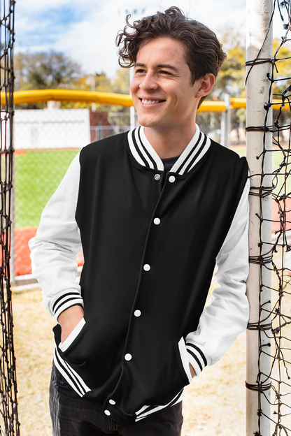 Solid Varsity Jacket