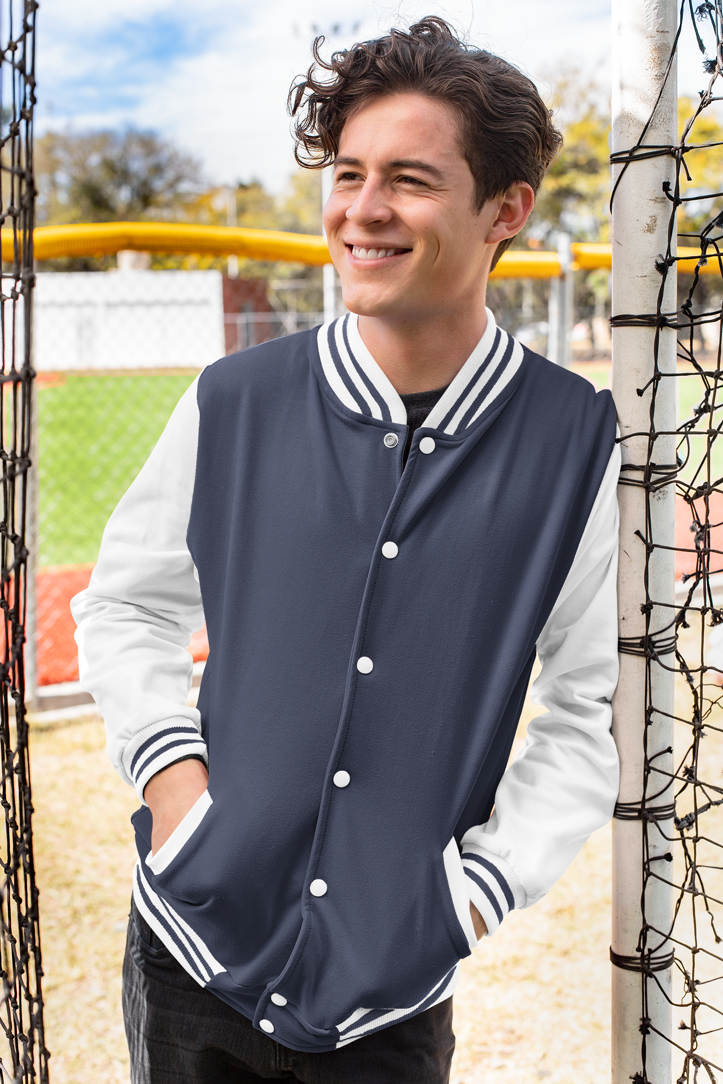 Solid Varsity Jacket