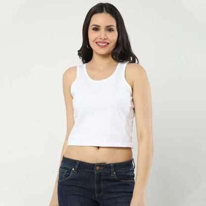 Solid Crop Tank Top